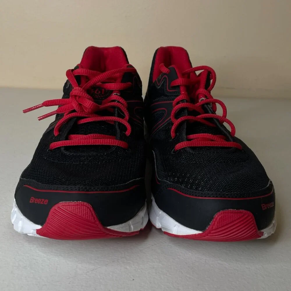 361 Degrees Black Red Breeze Sneakers Mens Size 12
